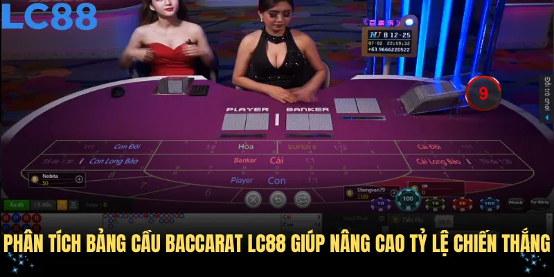 Phân tích bảng cầu baccarat LC88 giúp nâng cao tỷ lệ chiến thắng